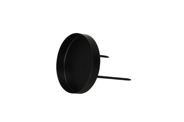 Kerzenhalter zum Stecken / D7,2xH1cm + Stecker 5,5cm / schwart-matt