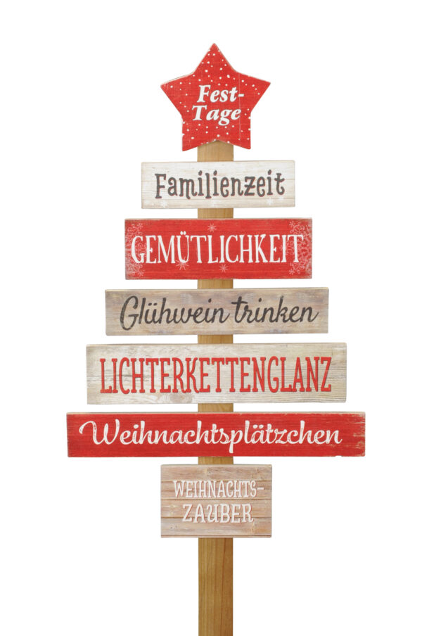 Schild "Frohes Fest" zum Stecken / 30xH75cm / bunt