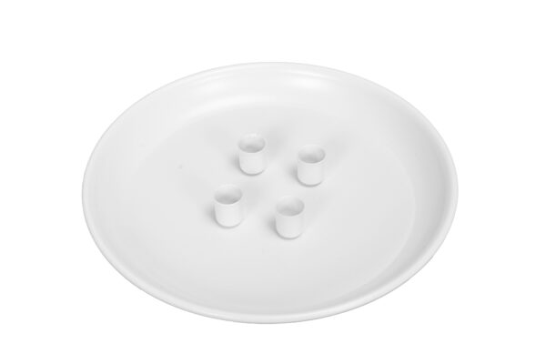 Teller mit Magnetkerzenhalter / D18xH1,5cm / weiss
