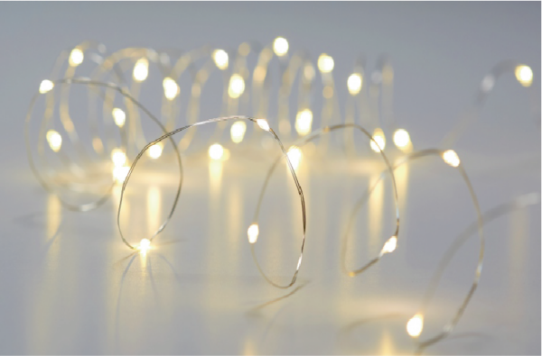 30er LED Lichterkette Lumiére mit Timer, 290 cm + 30 cm