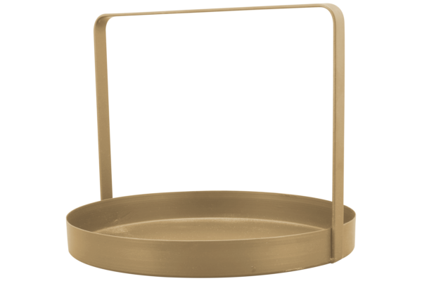 Tablett Clair Blanc, creme, Metall, 25x25x21 cm