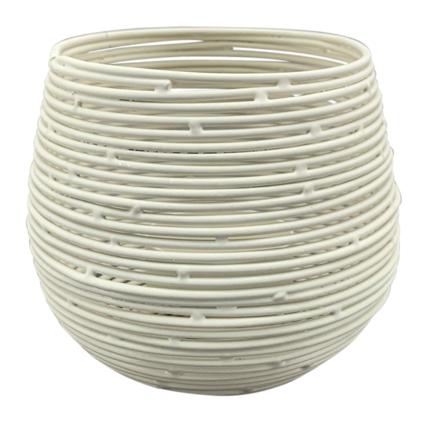 Windlicht Dazz creme, Metall, 10,5x10,5x8,5 cm