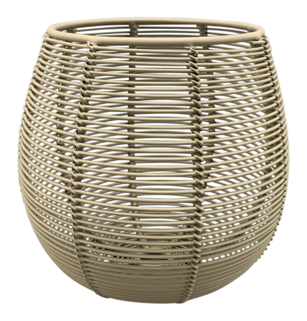 Windlicht Dazz creme, Metall, 12x12x12 cm