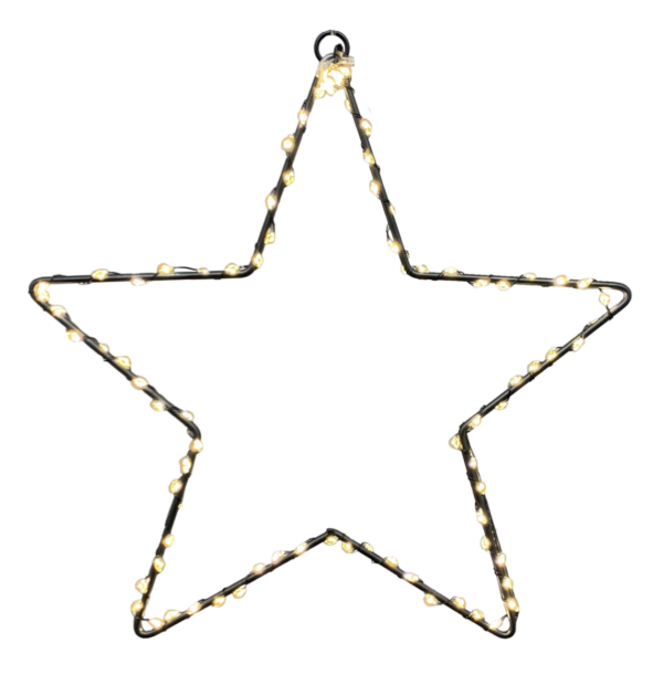 LED Sternhänger Lumiére schwarz, Metall, 25x25 cm