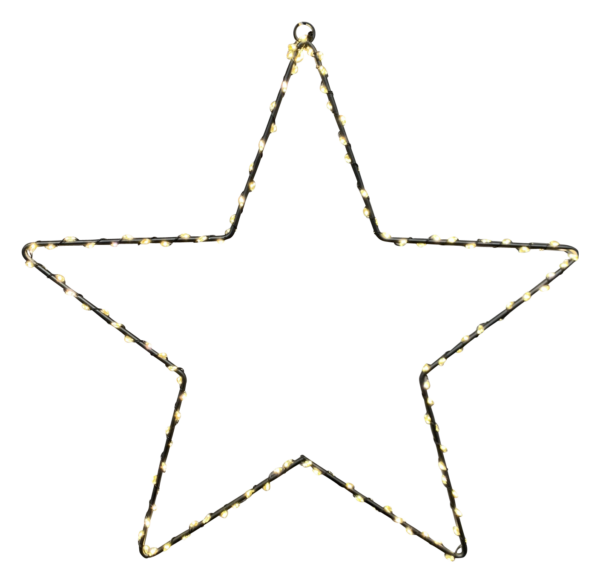 LED Sternhänger Lumiére schwarz, Metall, 45x45 cm