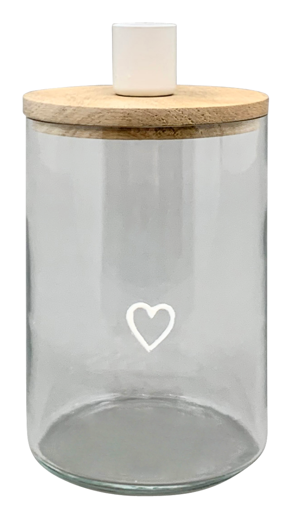 Kerzenhalter Vererbe weiß, Glas, 9x9x16 cm