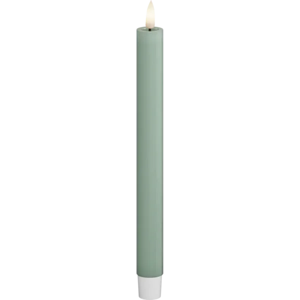 LED Stabkerze salbei grün, 2 Stück